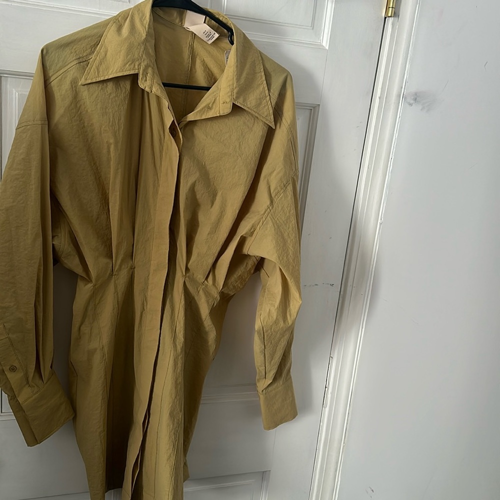 HM shirt dress in tan